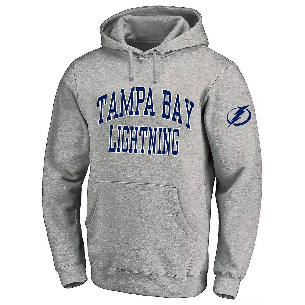 Men's Fanatics Heather Gray Tampa Bay Lightning Big & Tall Fleece Pullover Hoodie,  Product Image