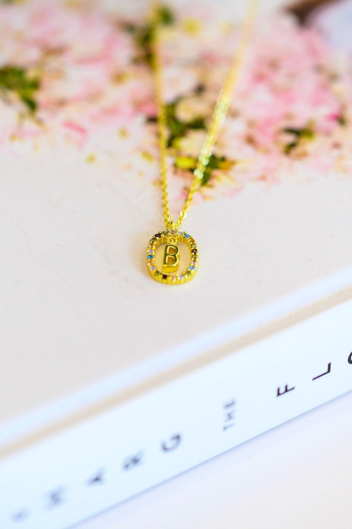 Mi Amor Gold Dipped Initial Necklace (Online Exclusive) Product Image