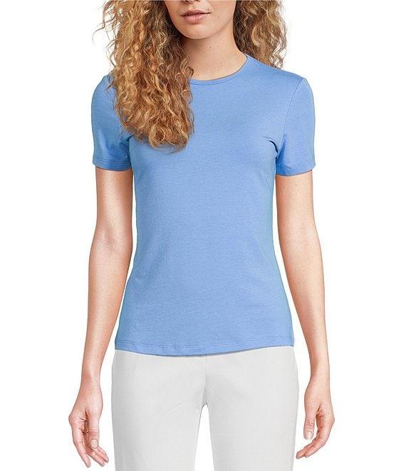 J.McLaughlin Allie Stretch Crew Neck Short Sleeve Tee Product Image