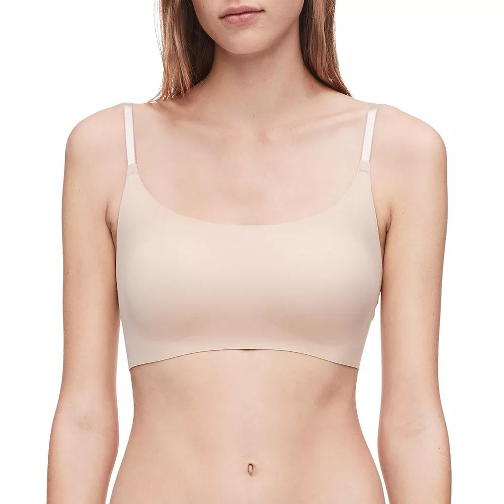 Calvin Klein Womens Invisibles Wirefree Lightly Lined Bralette - Brown Product Image