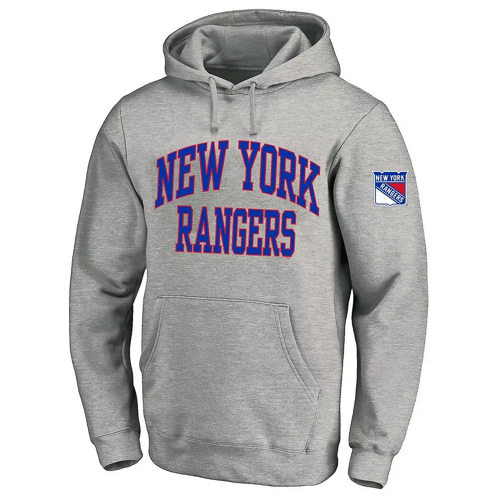 Men's Fanatics Heather Gray New York Rangers Big & Tall Fleece Pullover Hoodie,  Product Image