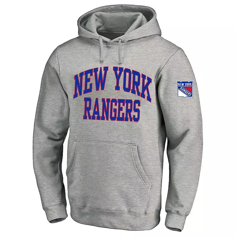 Men's Fanatics Heather Gray New York Rangers Big & Tall Fleece Pullover Hoodie,  Product Image