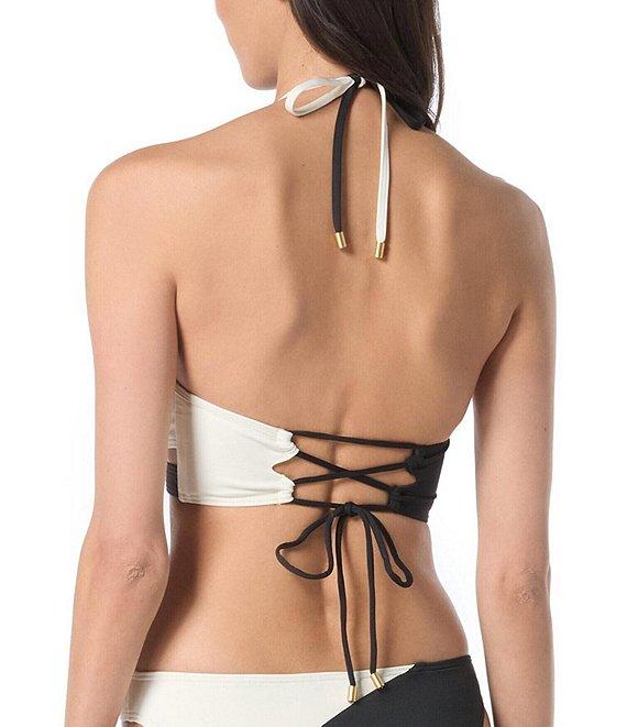 Vince Camuto Colorblock V-High Hipster Swim Bottom Product Image