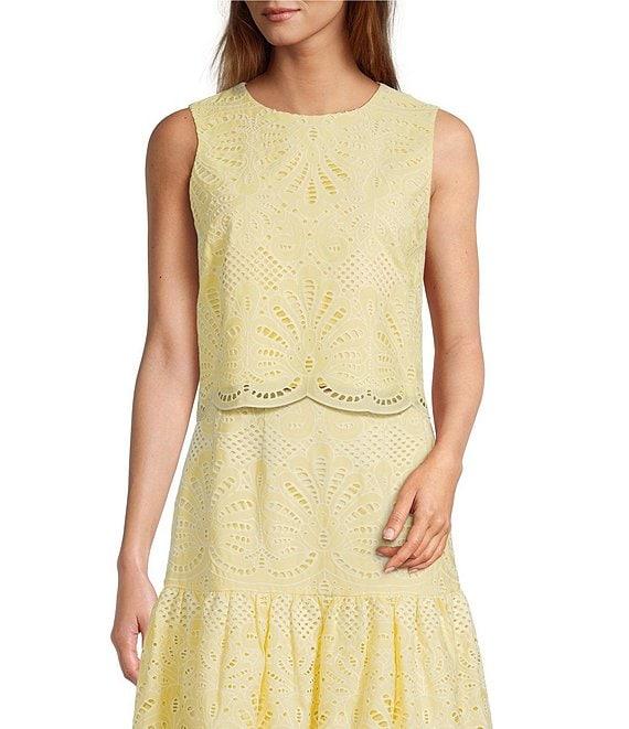 Antonio Melani Coordinating Blake Sleeveless Eyelet Blouse Product Image