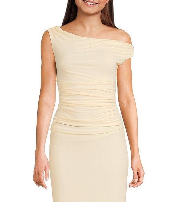 GB Ruched Side Off The Shoulder Top Product Image