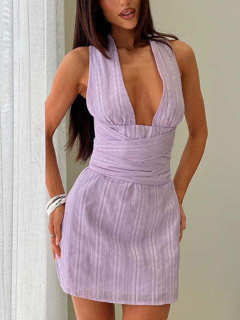 Alsace Mini Dress Lilac Product Image