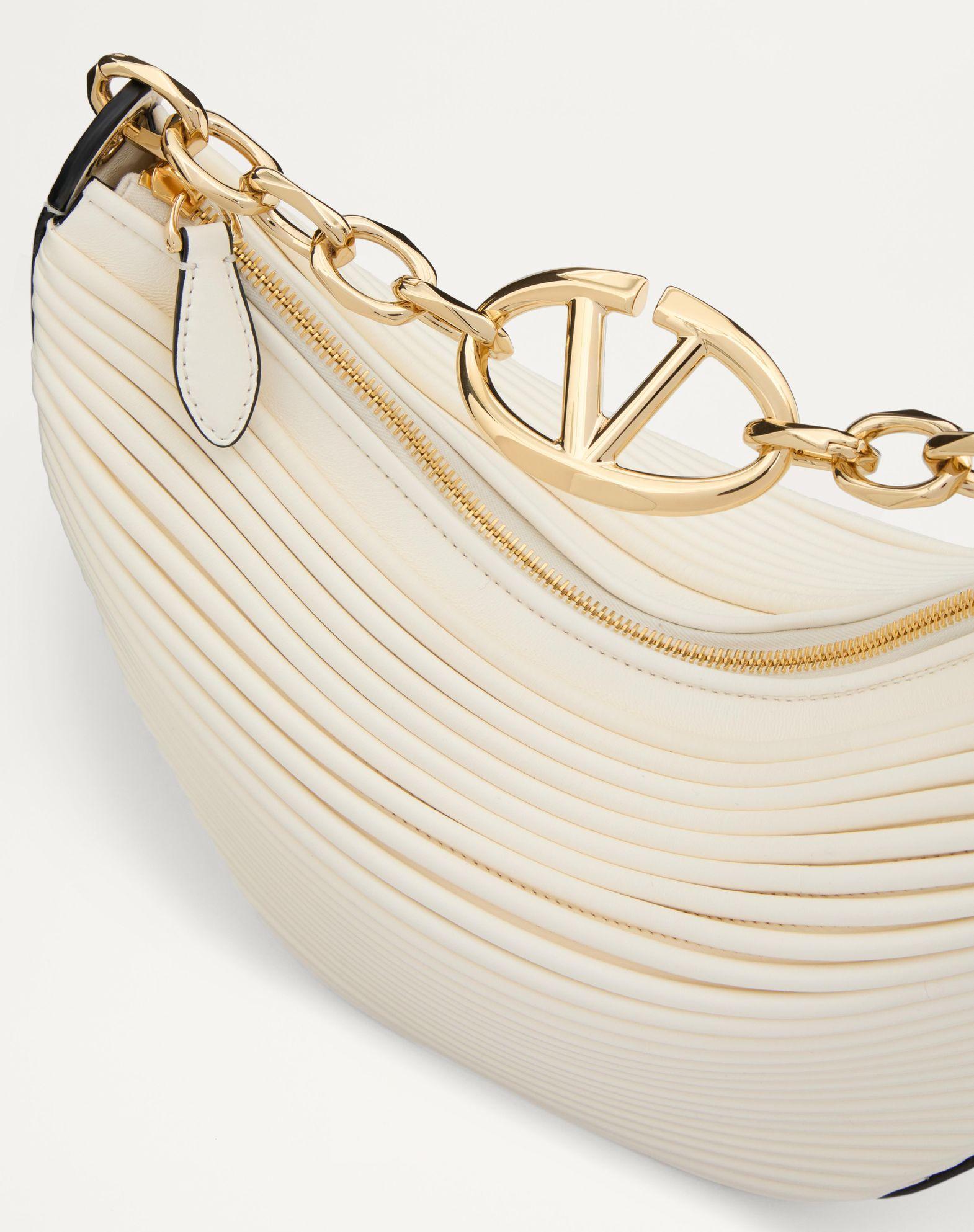 Small Vlogo Moon Hobo Bag In Nappa Leather With Chain Product Image