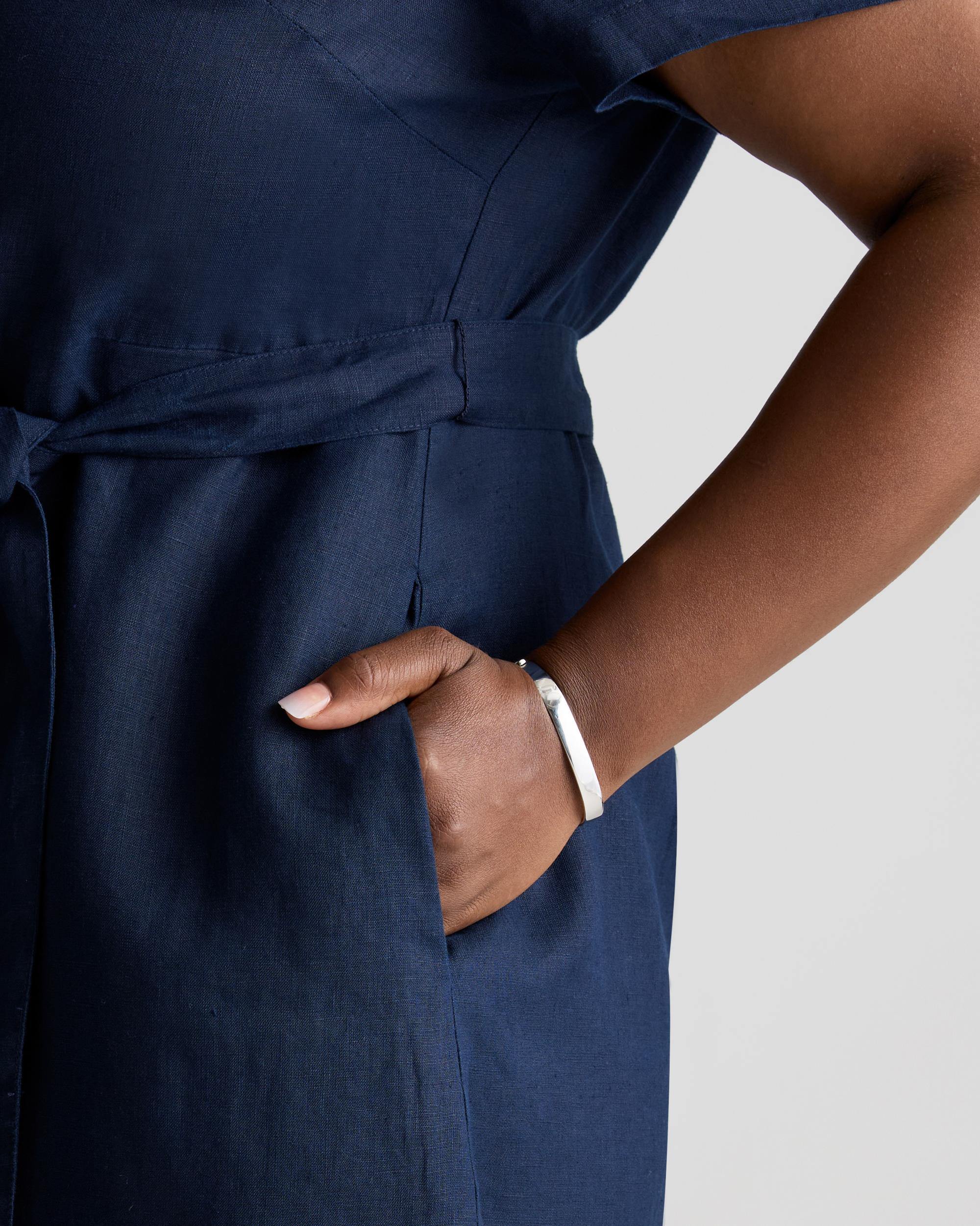 Quince | Women's 100% European Linen Button Front Dress Product Image