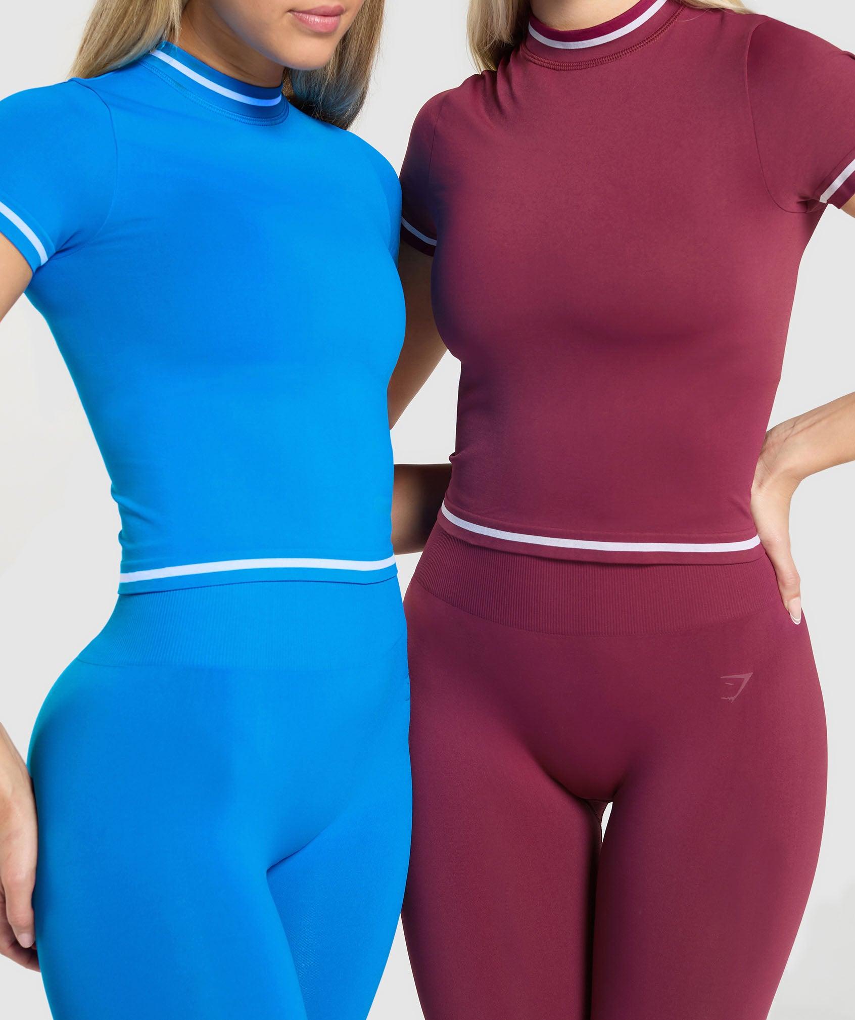 Gymshark Contrast Seamless Midi Tee - Strong Pink Female Product Image