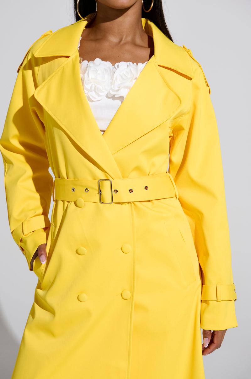 NEW YORK MINUTE TRENCH IN YELLOW Product Image