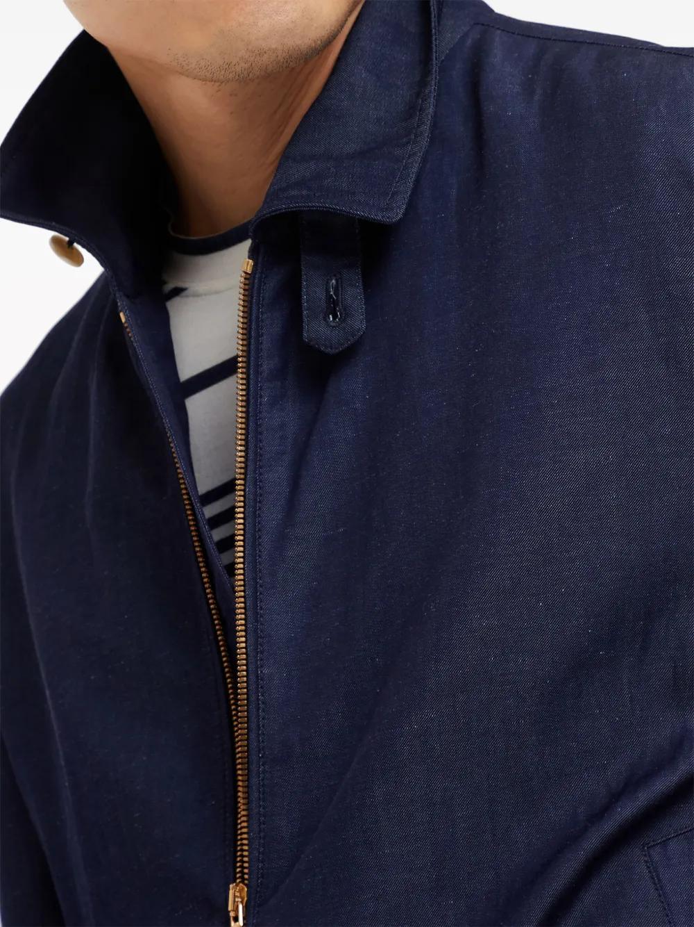 spread-collar bomber jacket Product Image