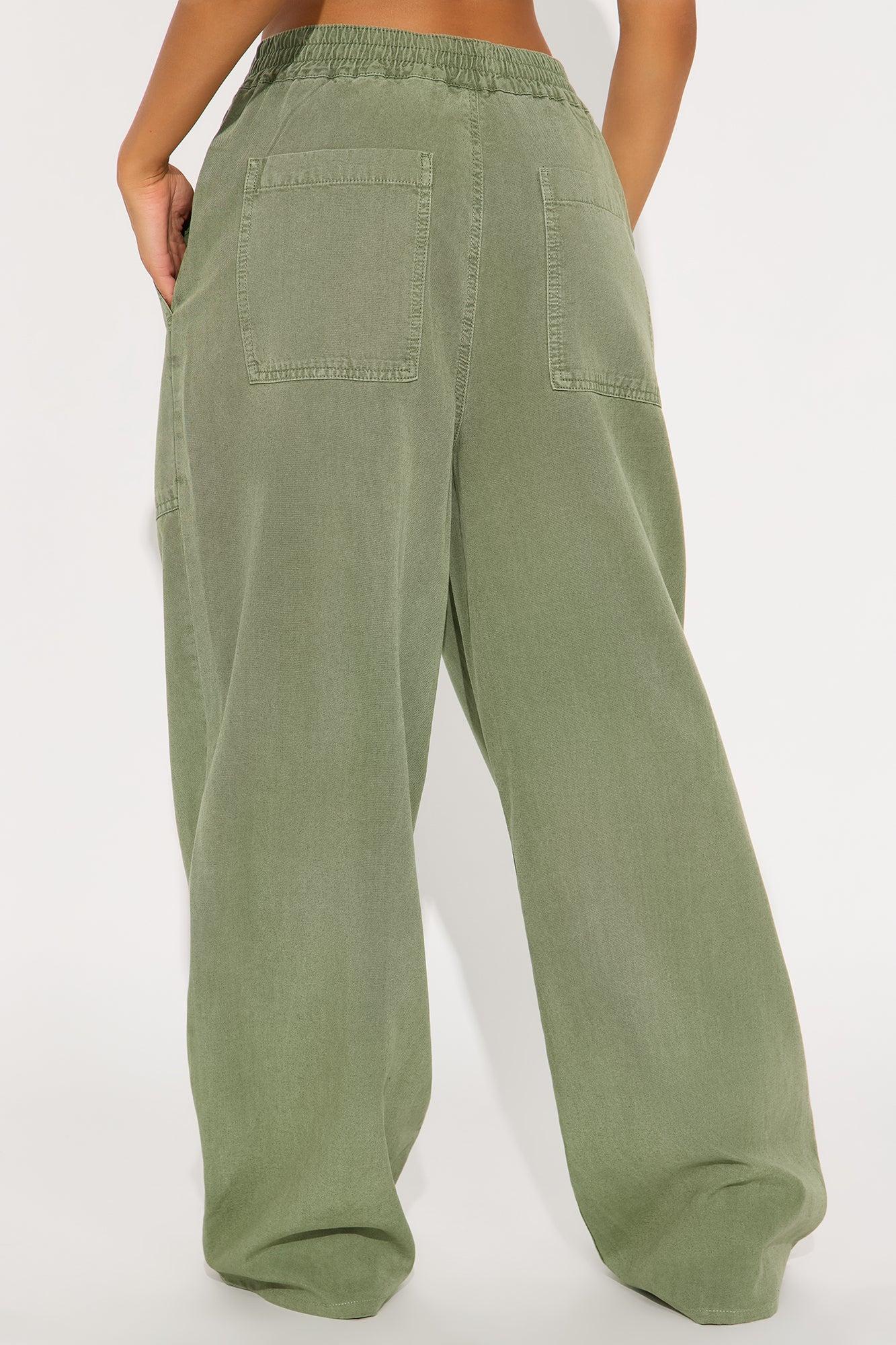 Daphne Cuffed Pant - Olive Female Product Image