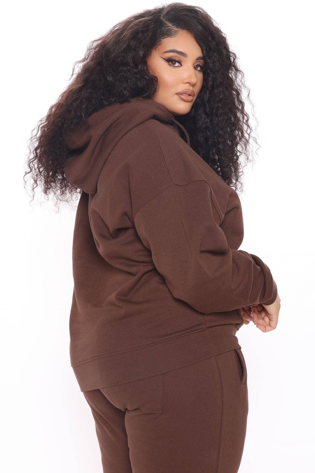 Stole Your Boyfriend's Oversized Hoodie - Chocolate Product Image