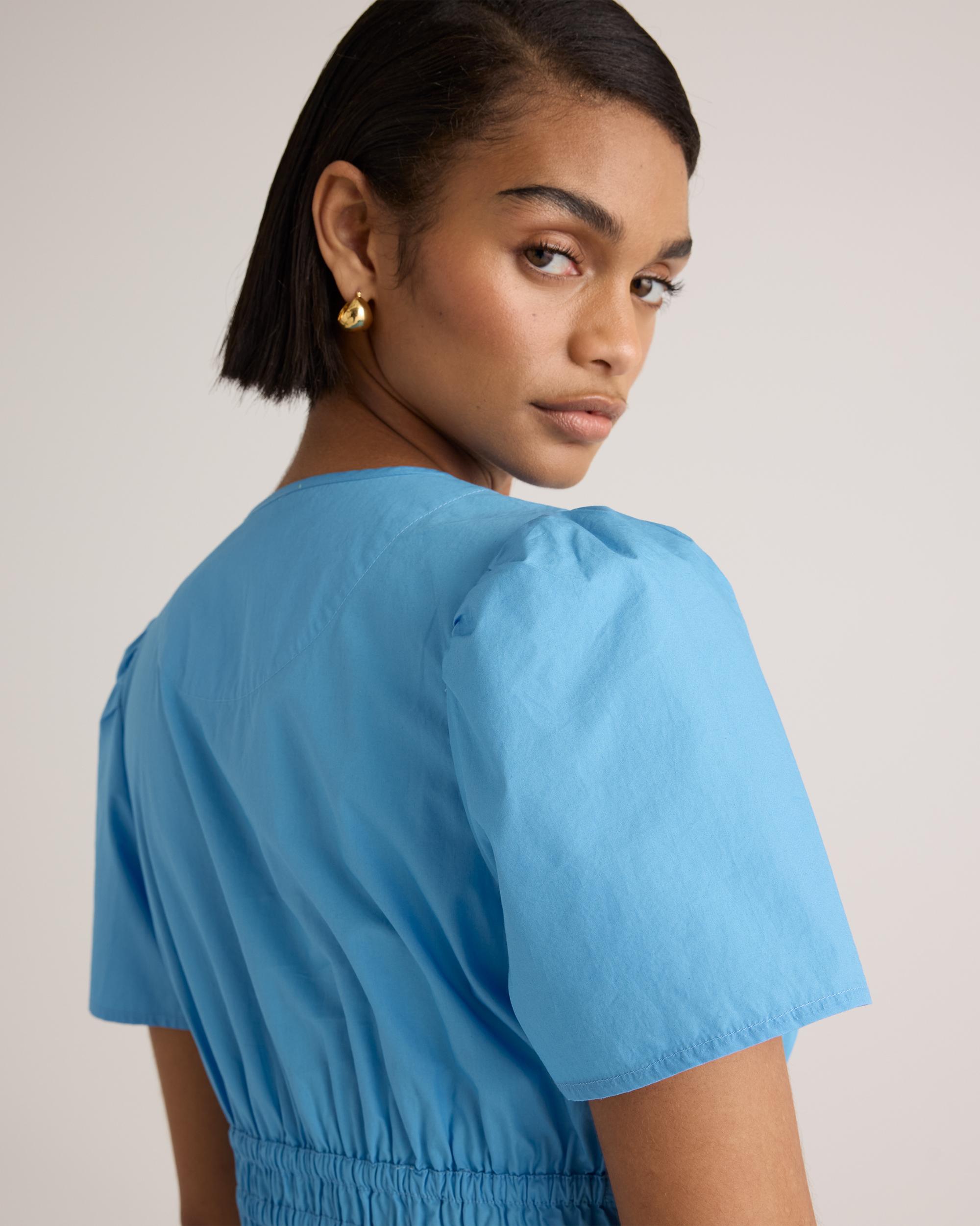 Quince | Women's Poplin Tiered Mini Dress Organic Cotton Product Image