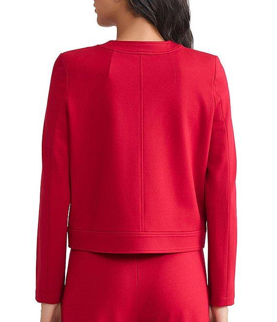 MISOOK Heritage Luxe Stretch Ponte Round Neck Long Sleeve Sport Jacket Product Image