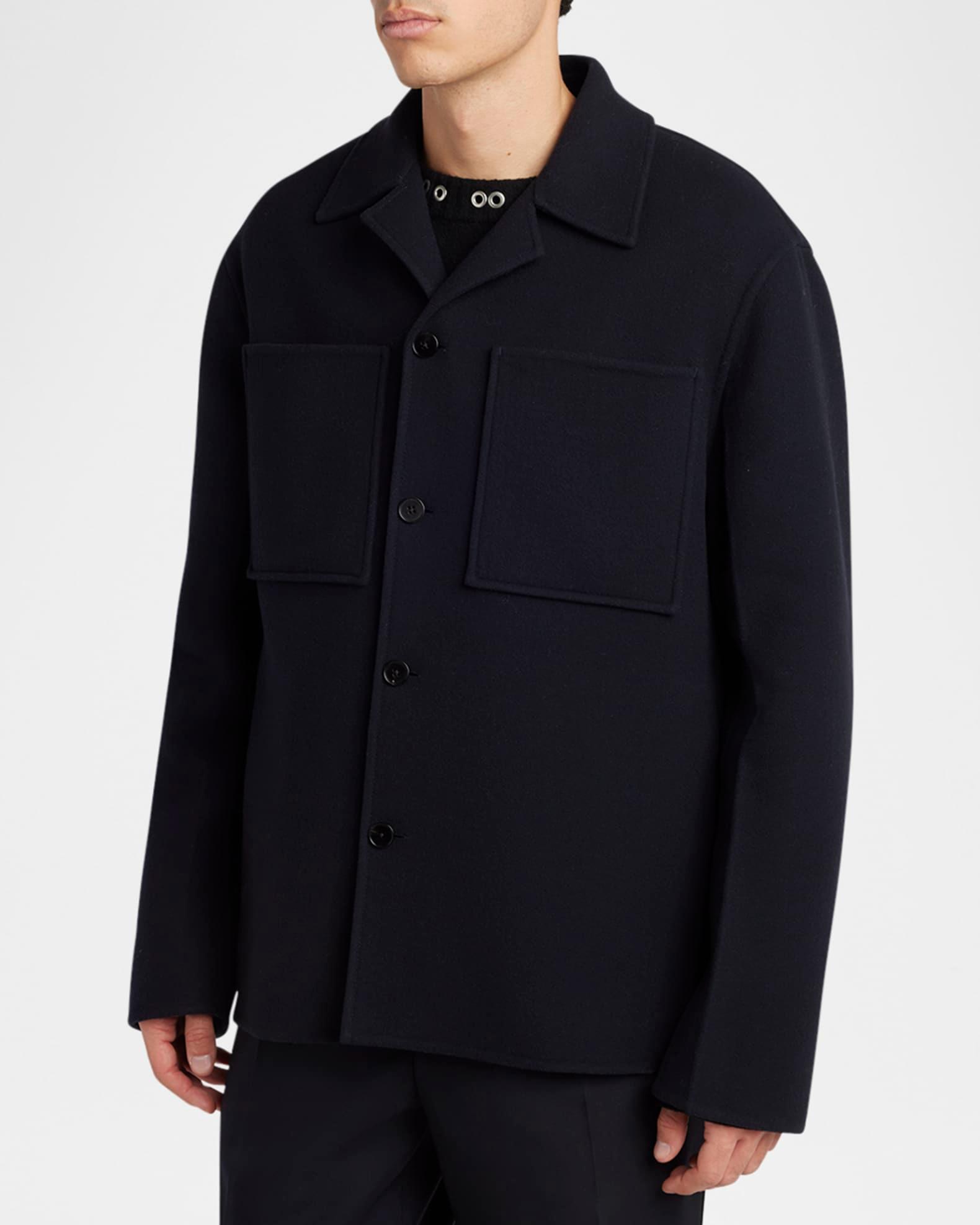 Men's Wool Boxy-Fit Shirt Jacket Product Image