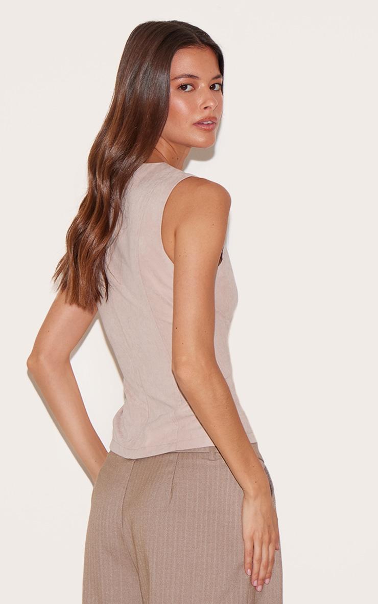  Stone Peach Skin Sleeveless Long Top Product Image