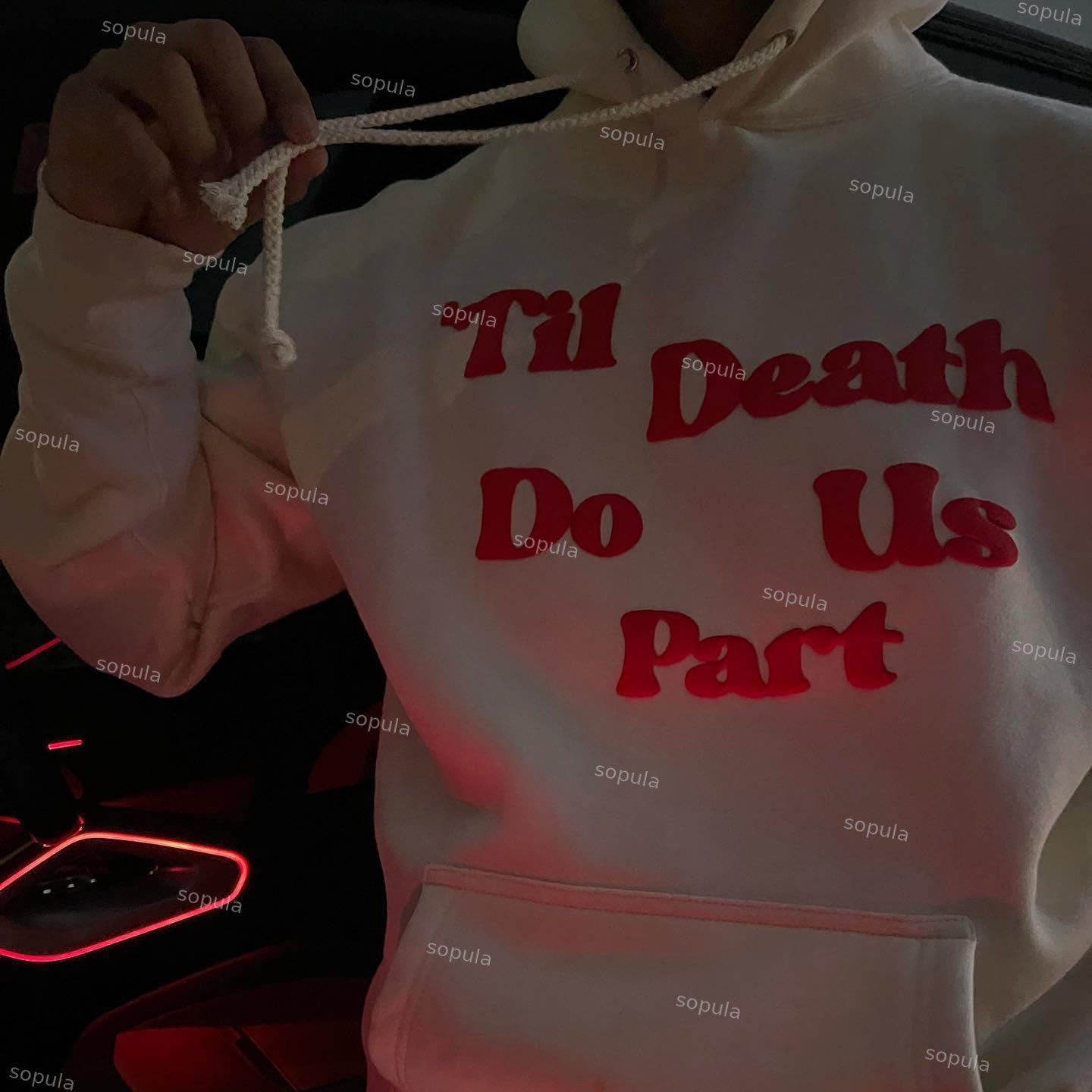 Til Death Do Us Part Graphic Puff Print Hoodie Product Image