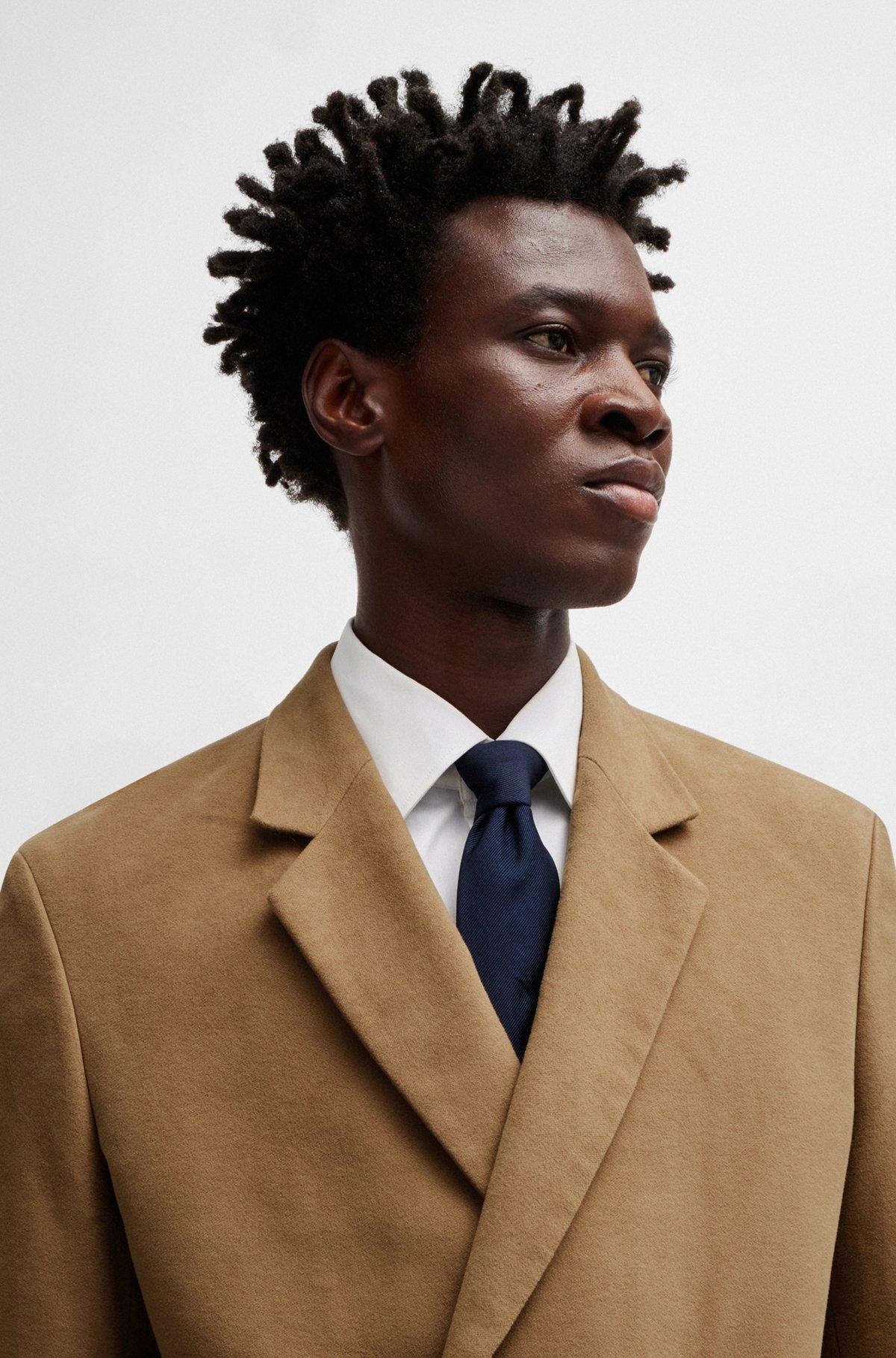 Relaxed-fit double-breasted jacket in cotton twill Product Image