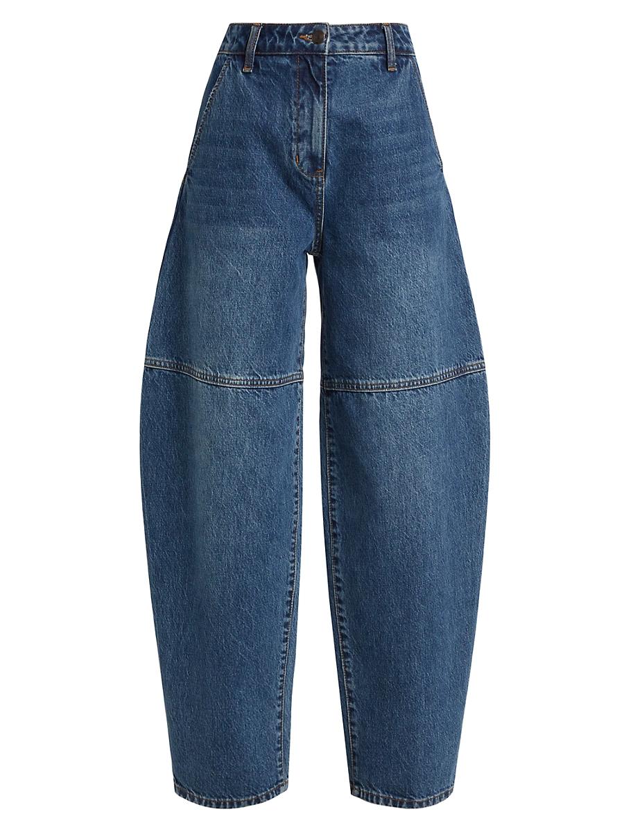 Womens High-Rise Balloon-Leg Jeans Product Image