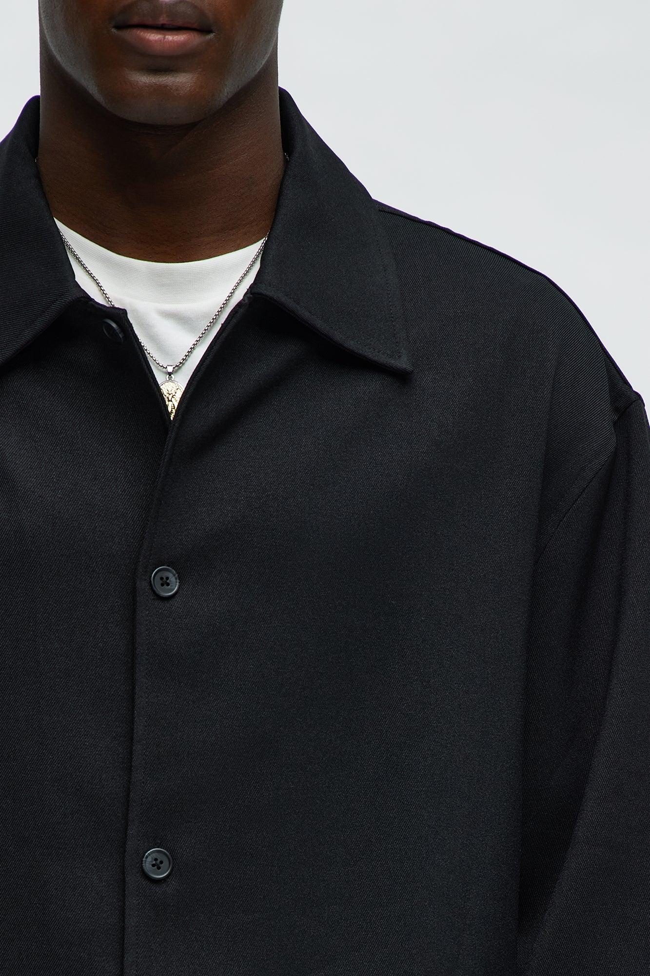 Relaxed Mara Overshirt - Black Male Product Image