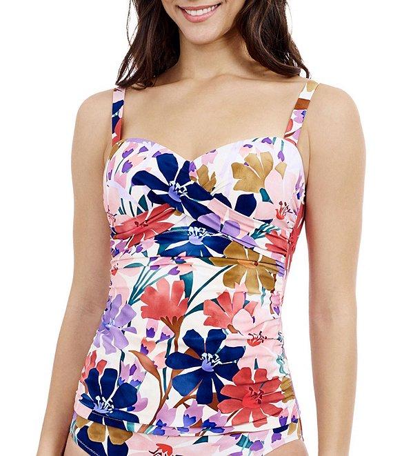 Profile By Gottex Melody Sweetheart Neck D-Cup Bra Size Tankini Swim Top Product Image