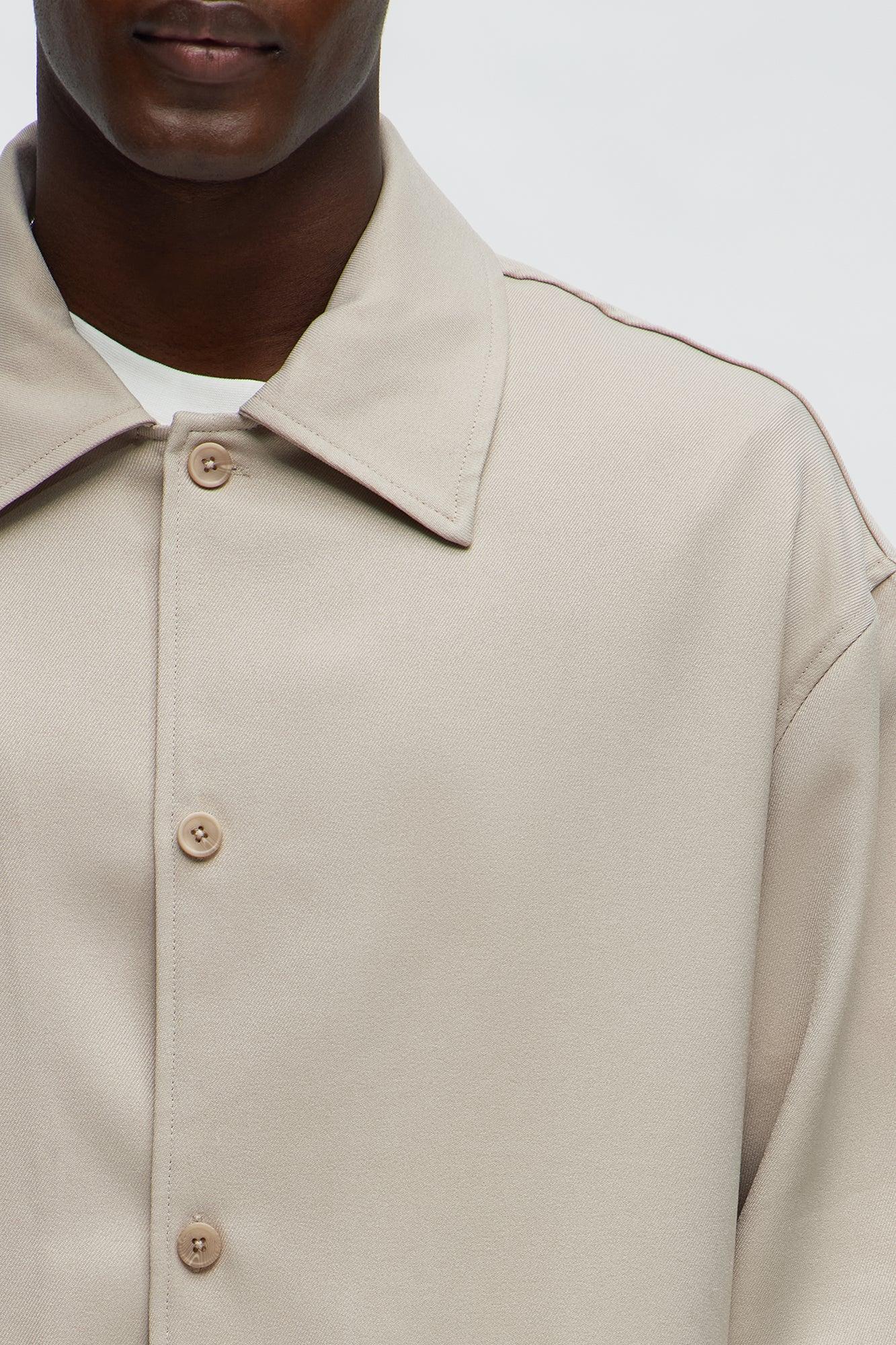 Relaxed Mara Overshirt - Tan Male Product Image
