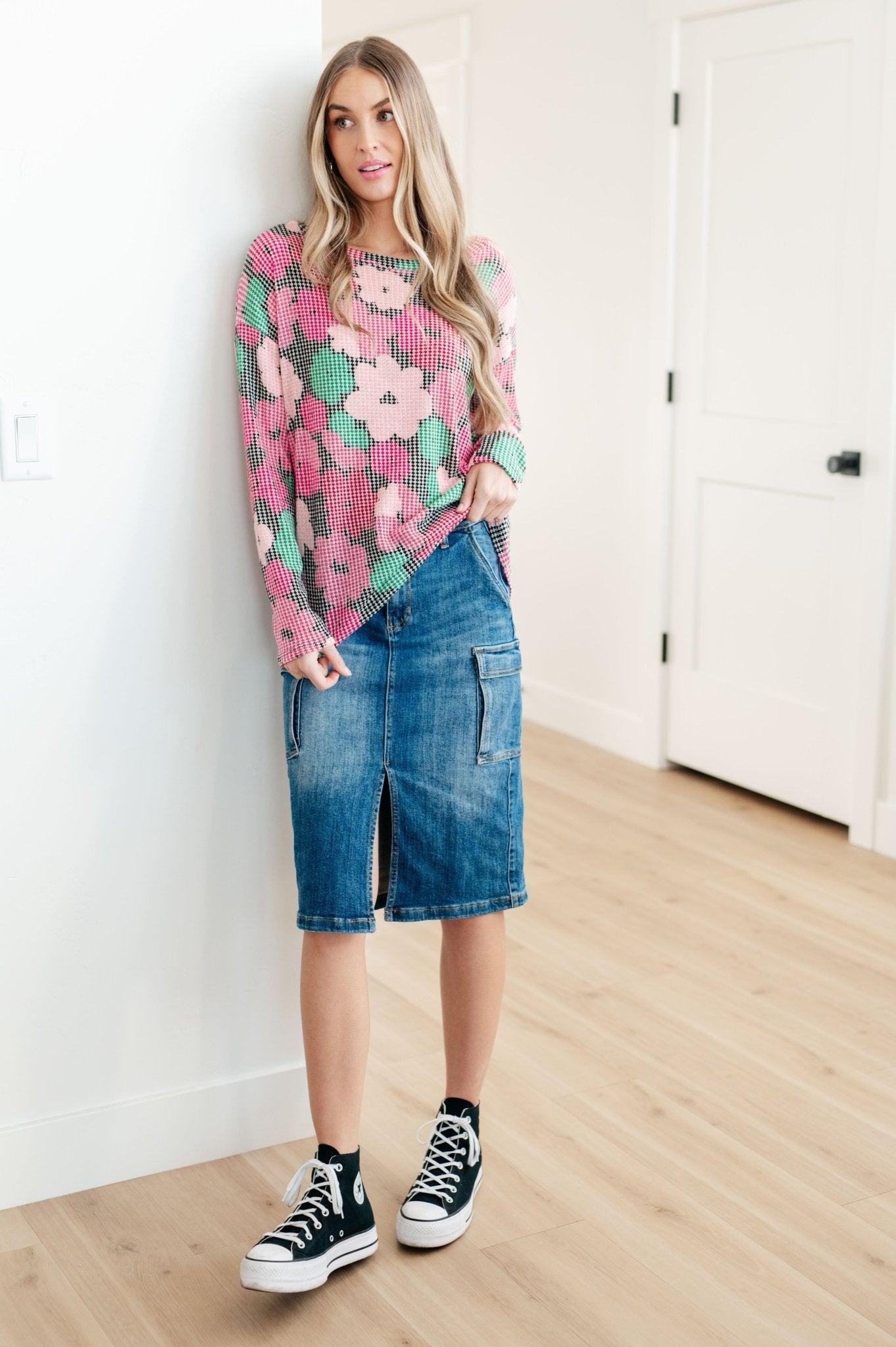 Always Be There Cargo Denim Skirt (Online Exclusive) Product Image
