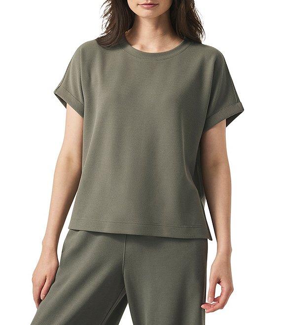 Splendid Scuba Knit Crew Neck Short Sleeve Tee Product Image