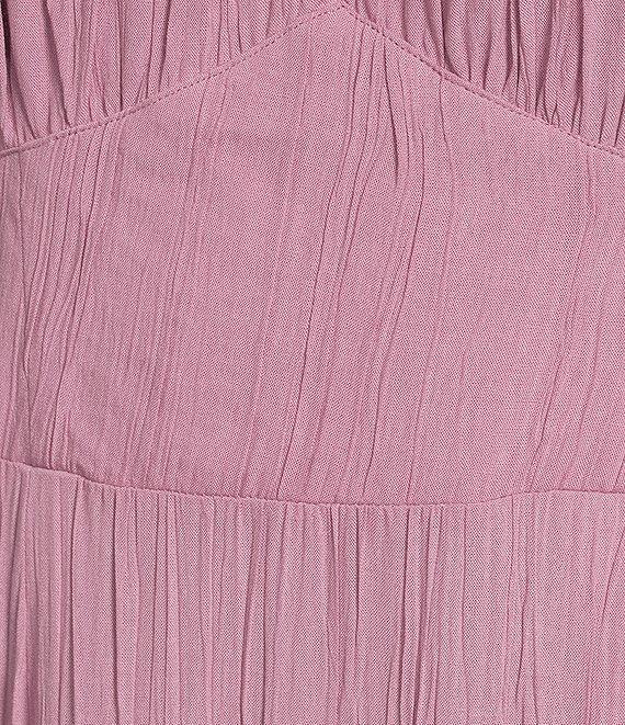 Angie U-Neckline Short Sleeve Empire Midi Dress Product Image