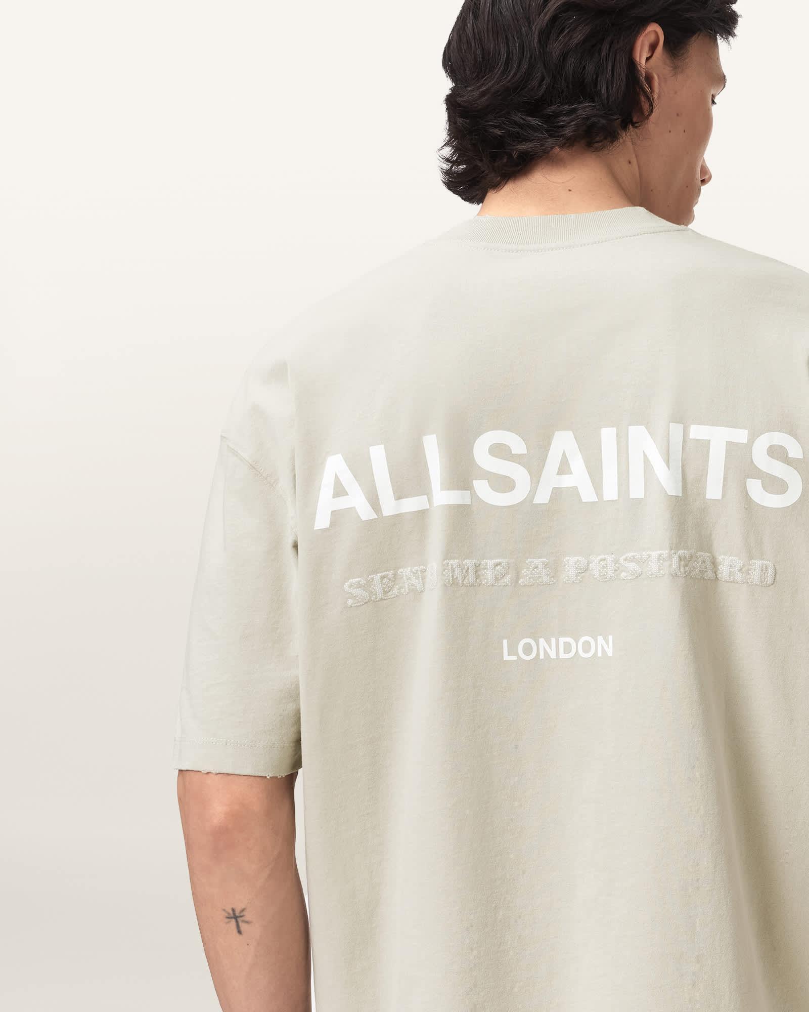 Dreamer Short Sleeve Oversized Graphic T-Shirt POWDERED GREEN | ALLSAINTS US Product Image