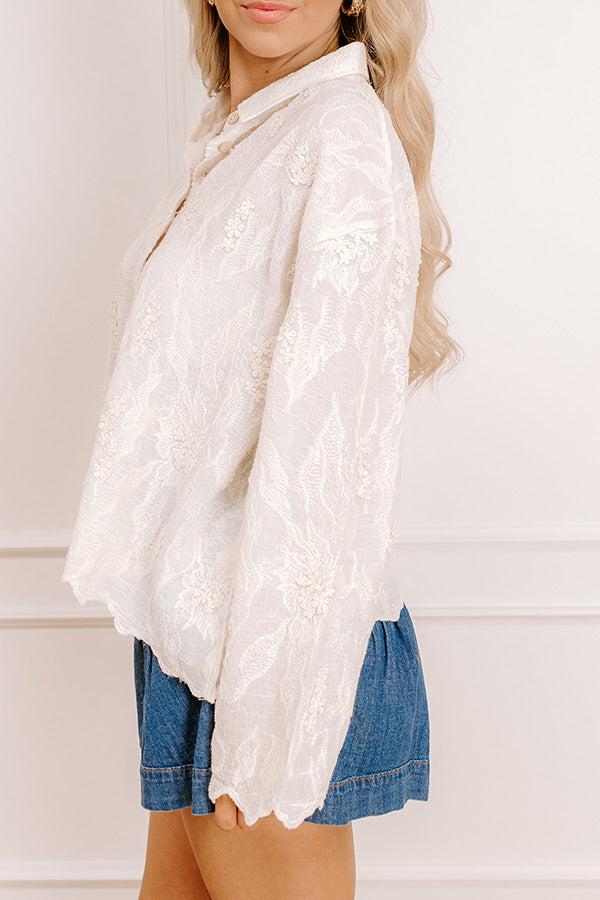 Delicate Details Embroidered Button Up Product Image