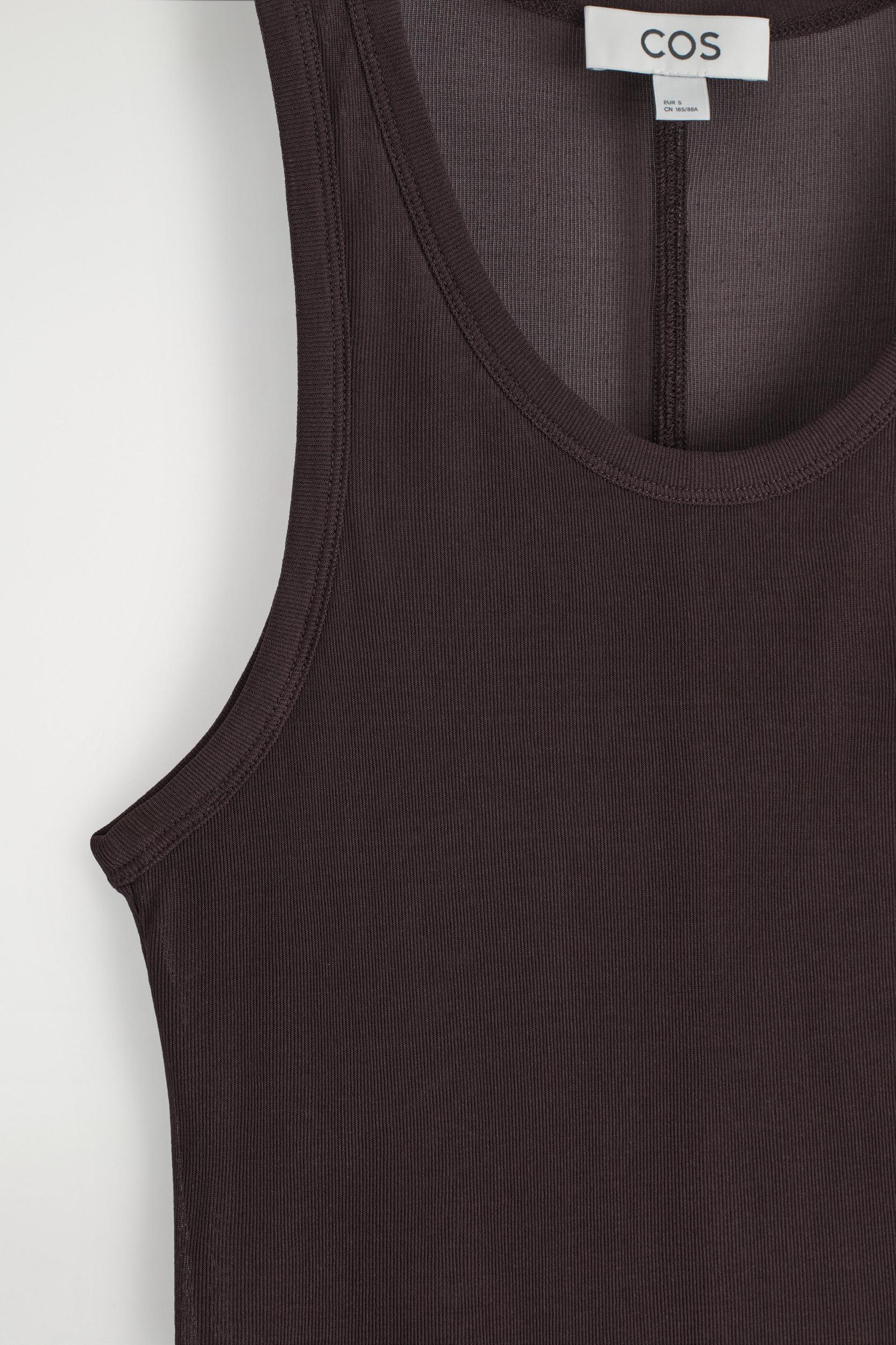 RIBBED SILK TANK TOP Product Image