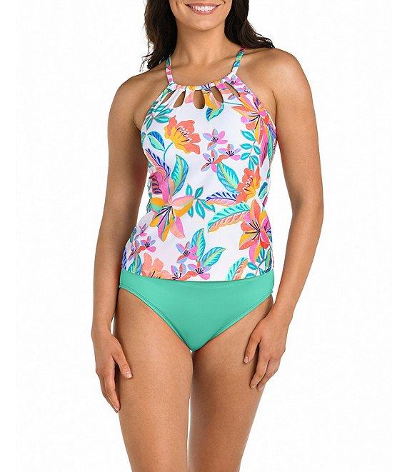 24th & Ocean Solid High Waist Swim Bottom Product Image