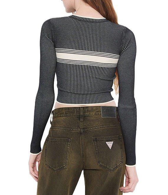 Guess Guess Originals Cropped Jacquard Sweater Product Image