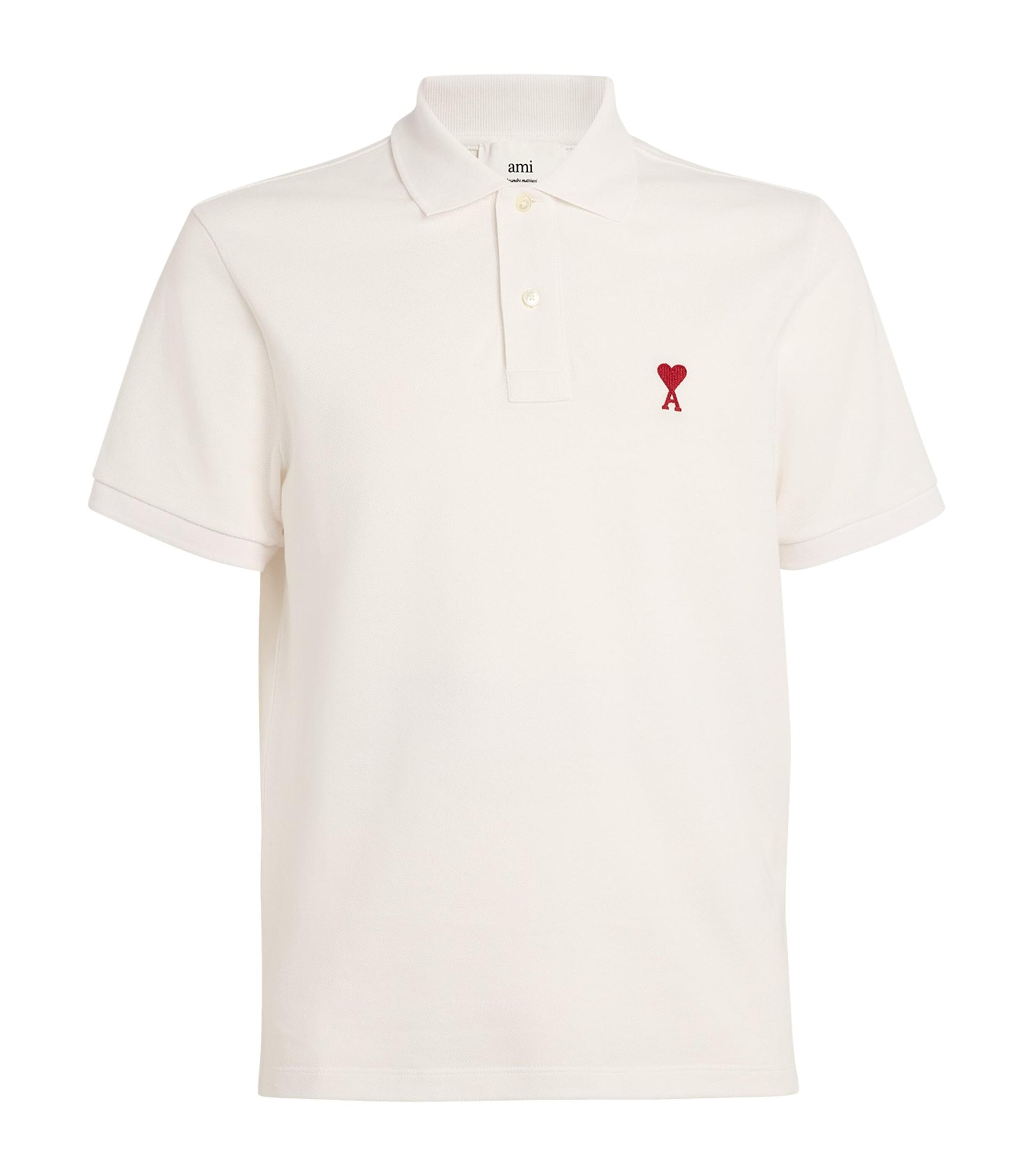 White Cotton Ami de Coeur Polo Product Image