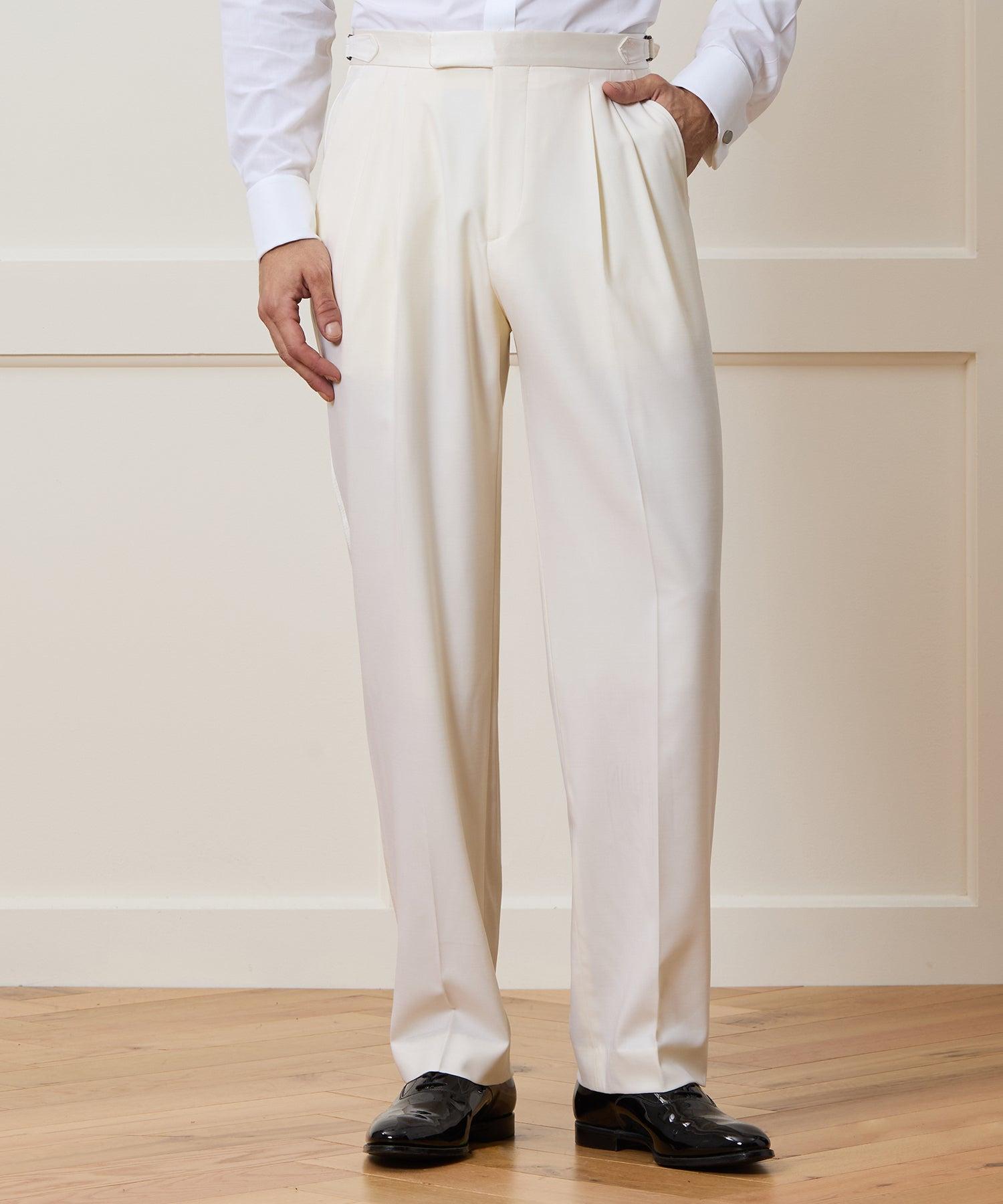 Relaxed Italian Wool Tuxedo Trouser Product Image