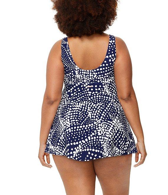 Raisins Curve Plus Size Sandstorm Lucia V-Neck Swimdress One Piece Swimsuit Product Image