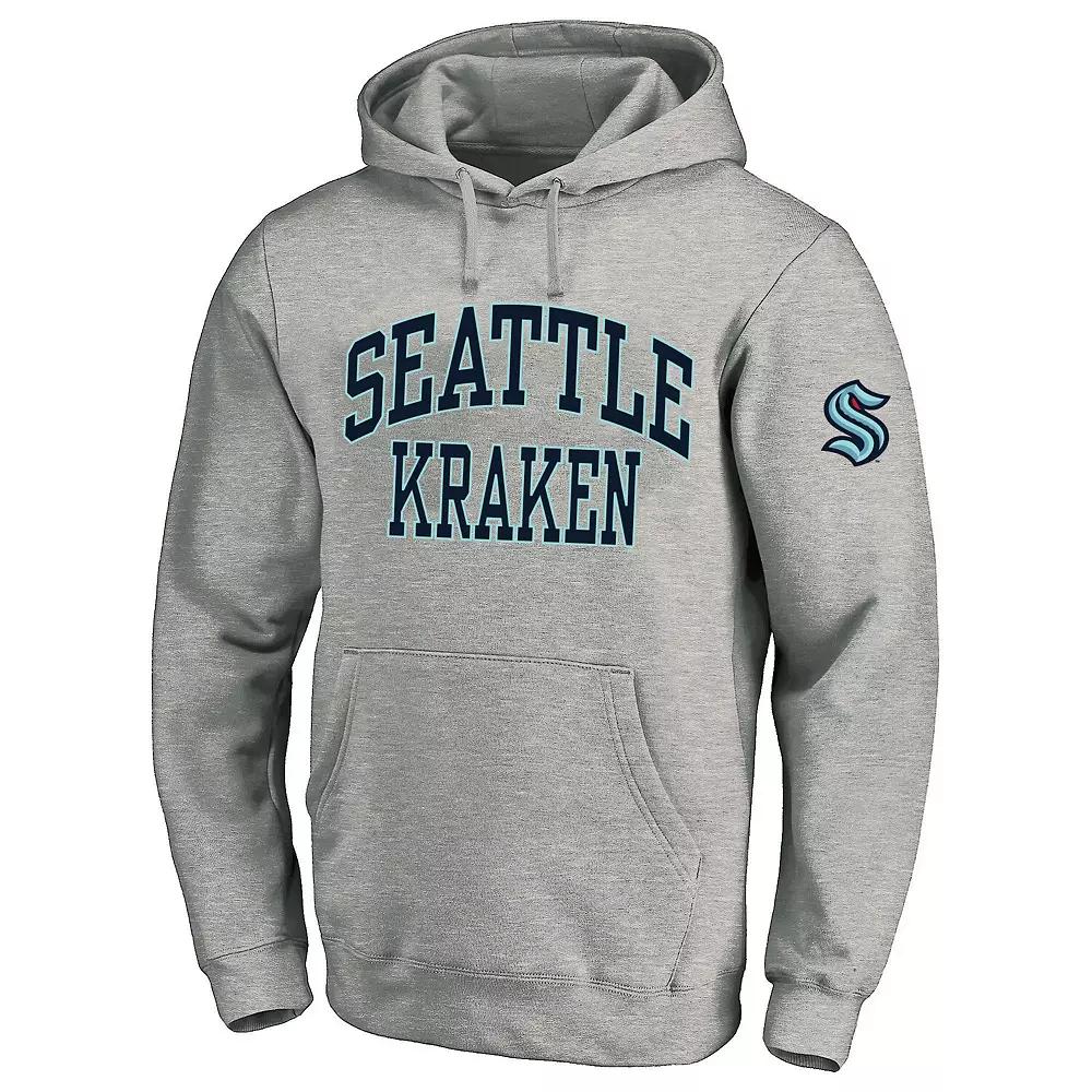 Men's Fanatics Heather Gray Seattle Kraken Big & Tall Fleece Pullover Hoodie,  Product Image