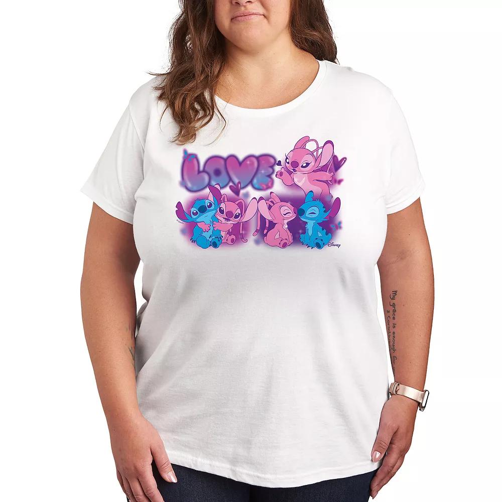 Disney's Lilo & Stitch Plus Love Grid Graphic Tee, Women's,  Product Image
