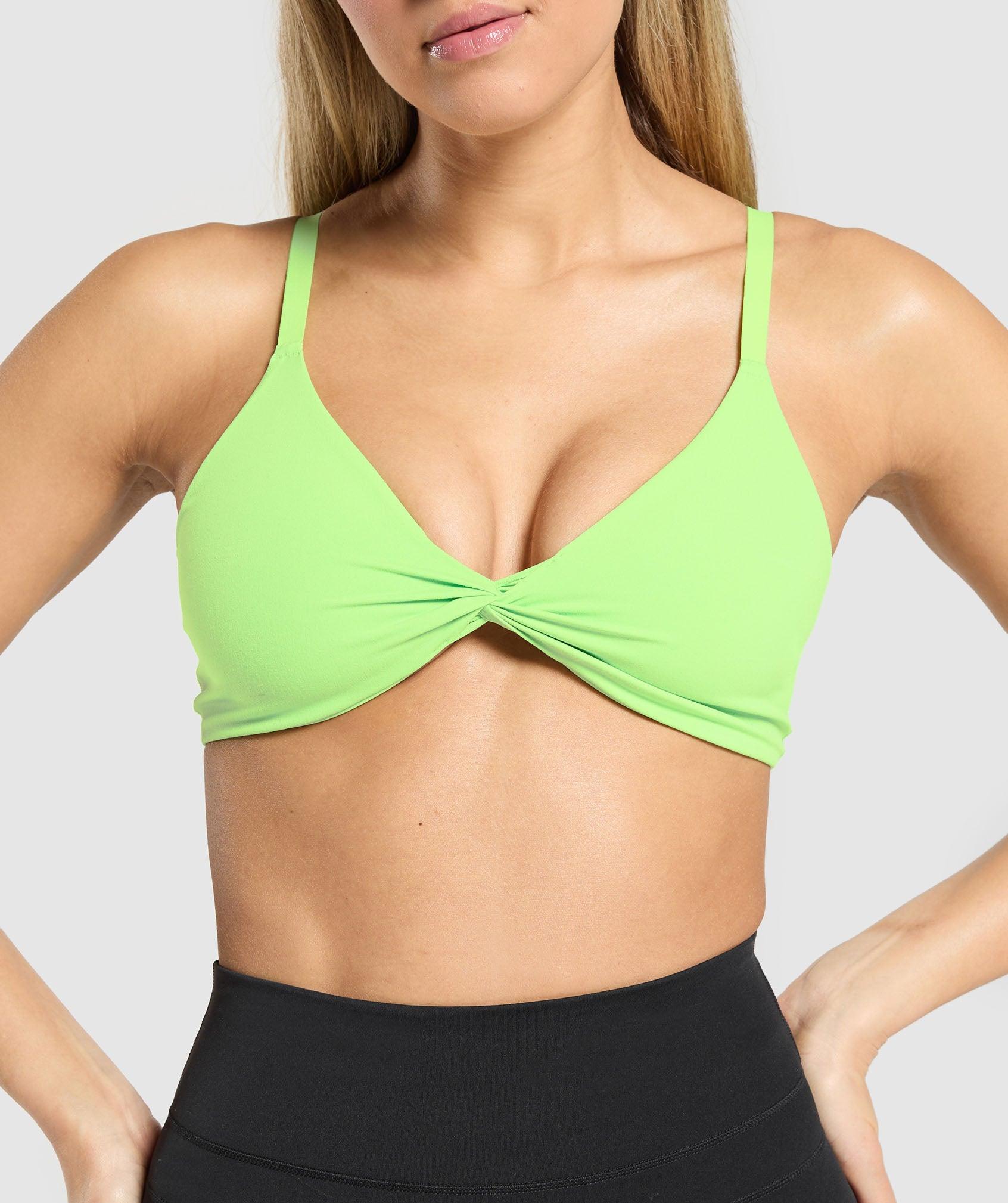 Gymshark Twist Front Bralette - Energy Gelato Green Female Product Image
