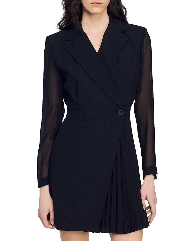 Sandro Lilela Contrast Sleeve Dress Product Image