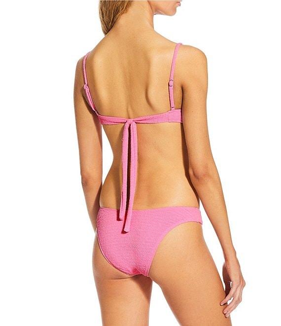 GB Solid Scrunchie Textured Classic Hipster Swim Bottom Product Image
