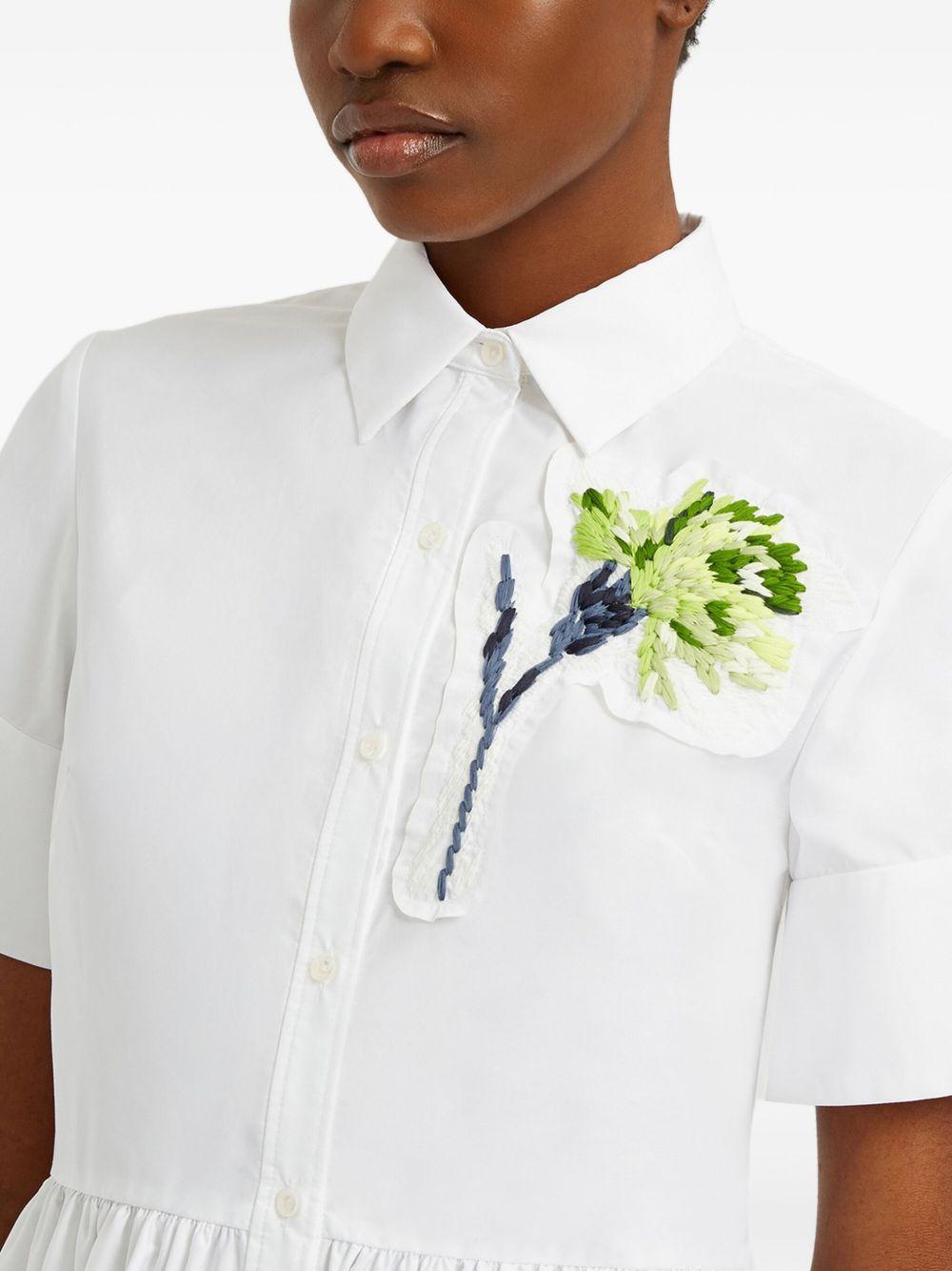 embroidered button-up dress Product Image