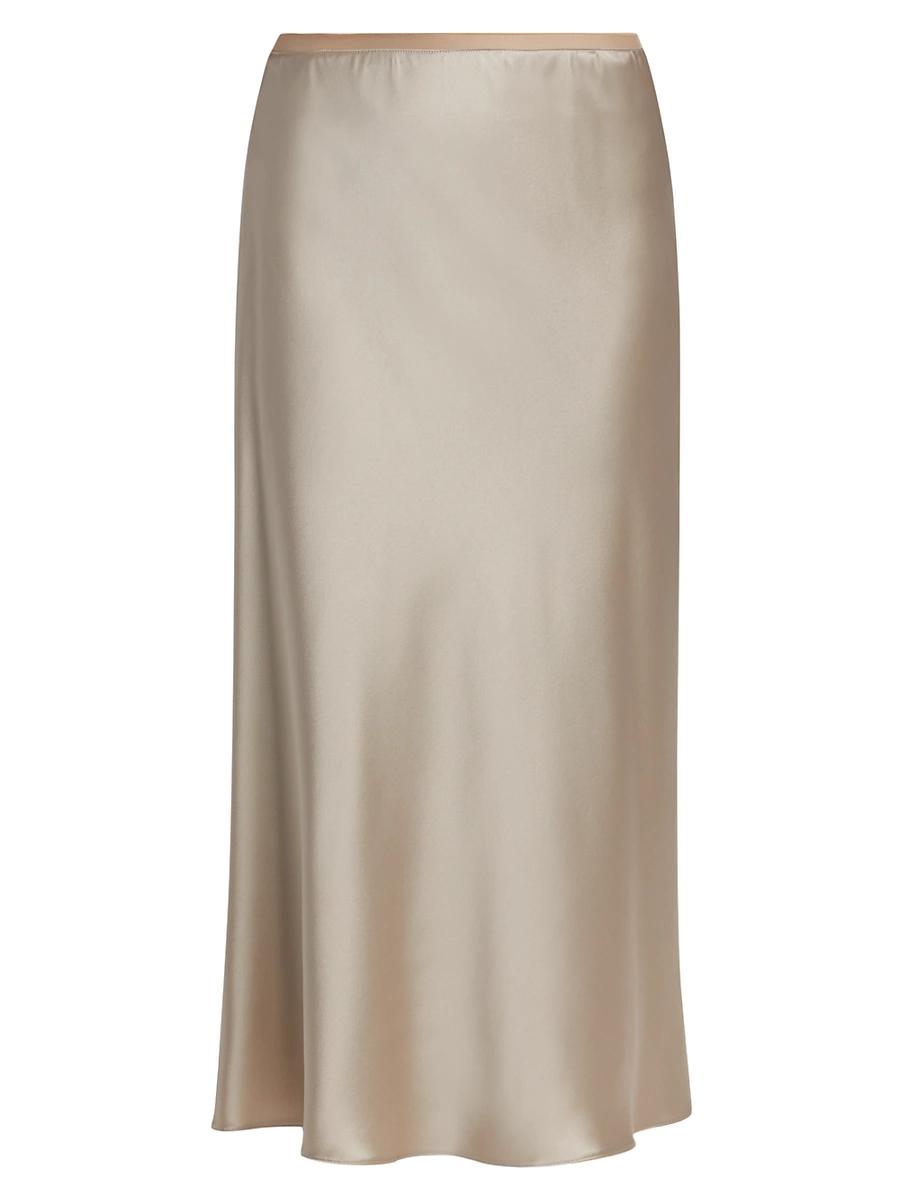 Womens Carnet Silk Midi-Skirt Product Image