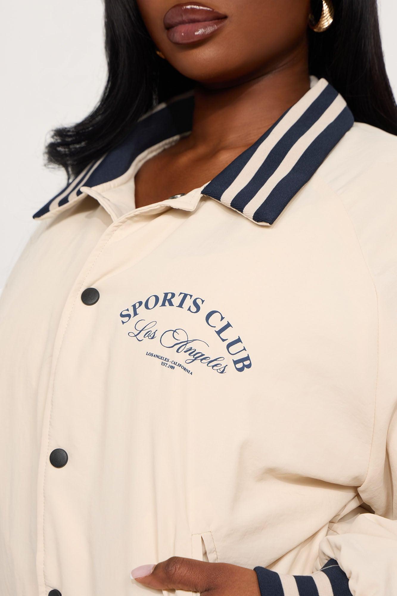 Los Angeles Sports Club Varsity Jacket - Cream Female Product Image