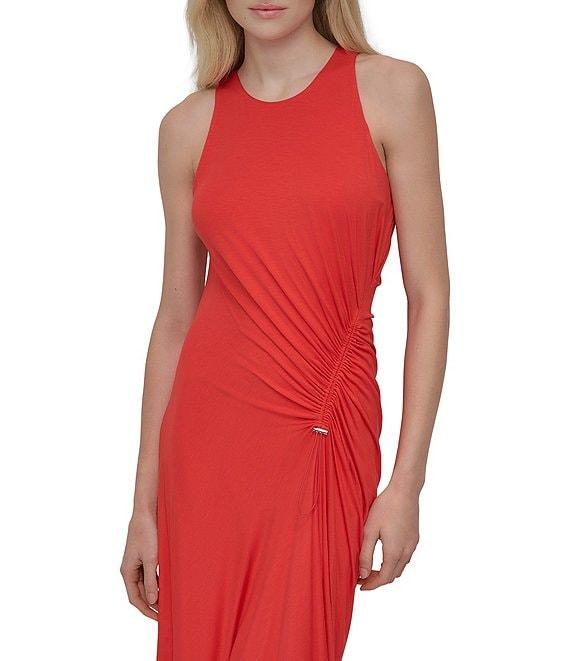 DKNY by Donna Karan Sleeveless Ruched Midi Dress Product Image