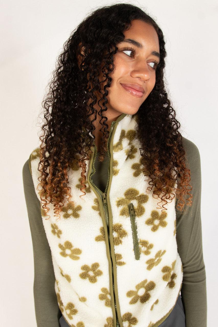 Daisy Fleece Zip Up Vest Product Image