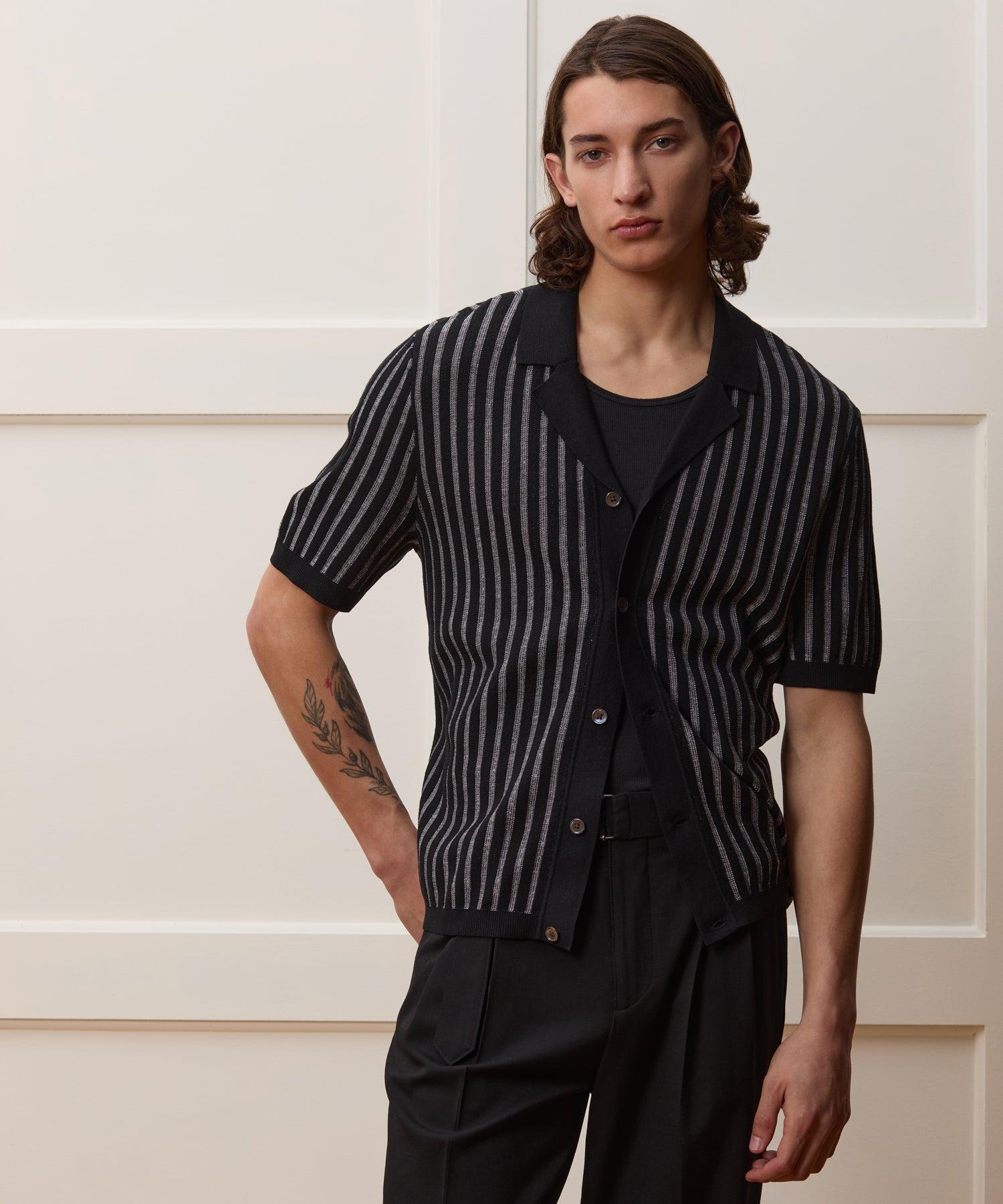 Cropped Silk-Cotton Bungalow Sweater Polo Product Image