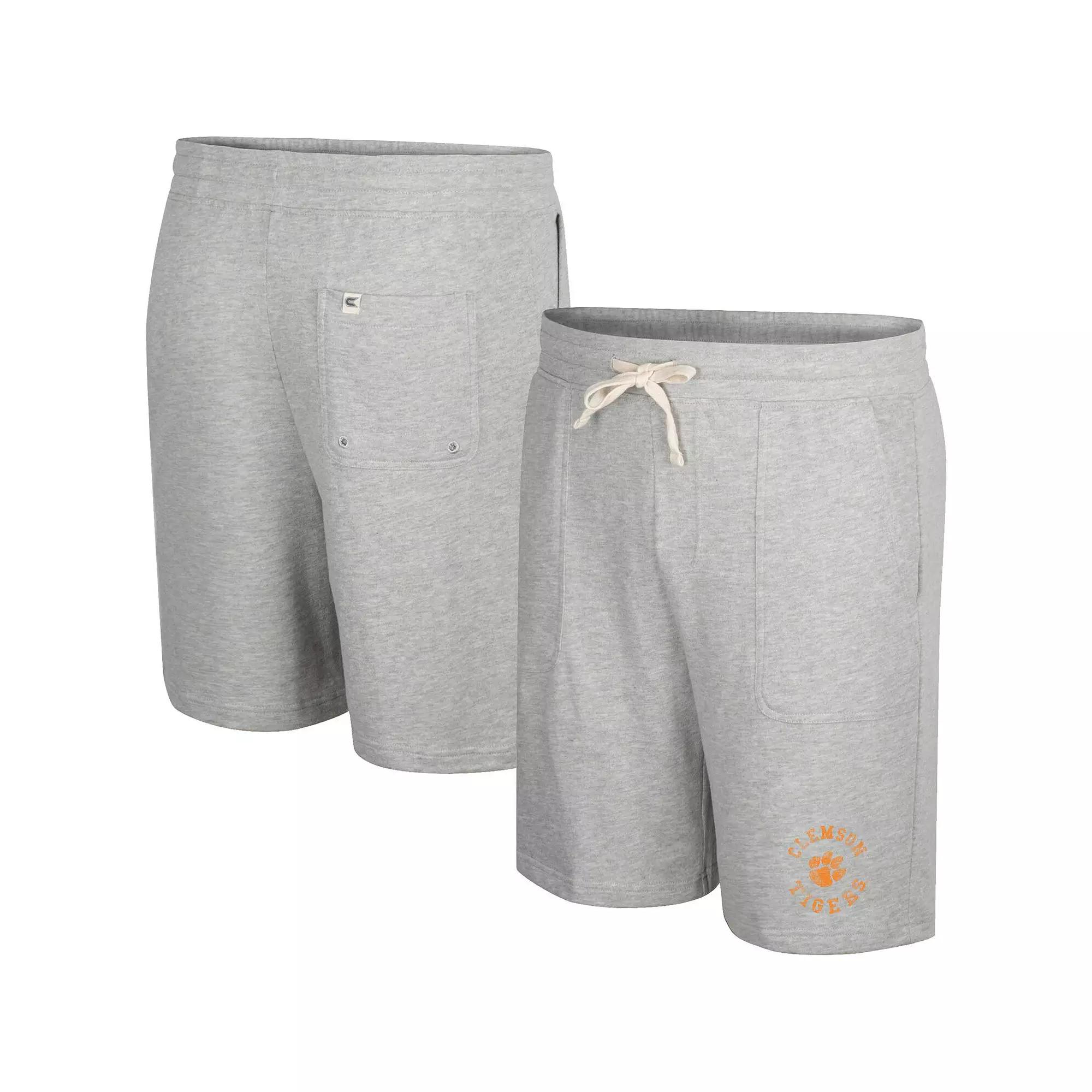 Men's Colosseum Heather Gray Clemson Tigers Love To Hear This Terry Shorts,  Product Image